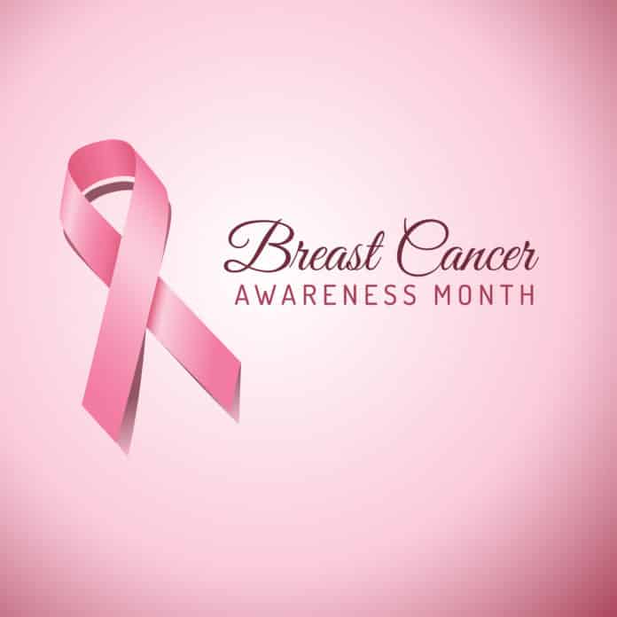 Breast Cancer Awareness Ribbon Background.