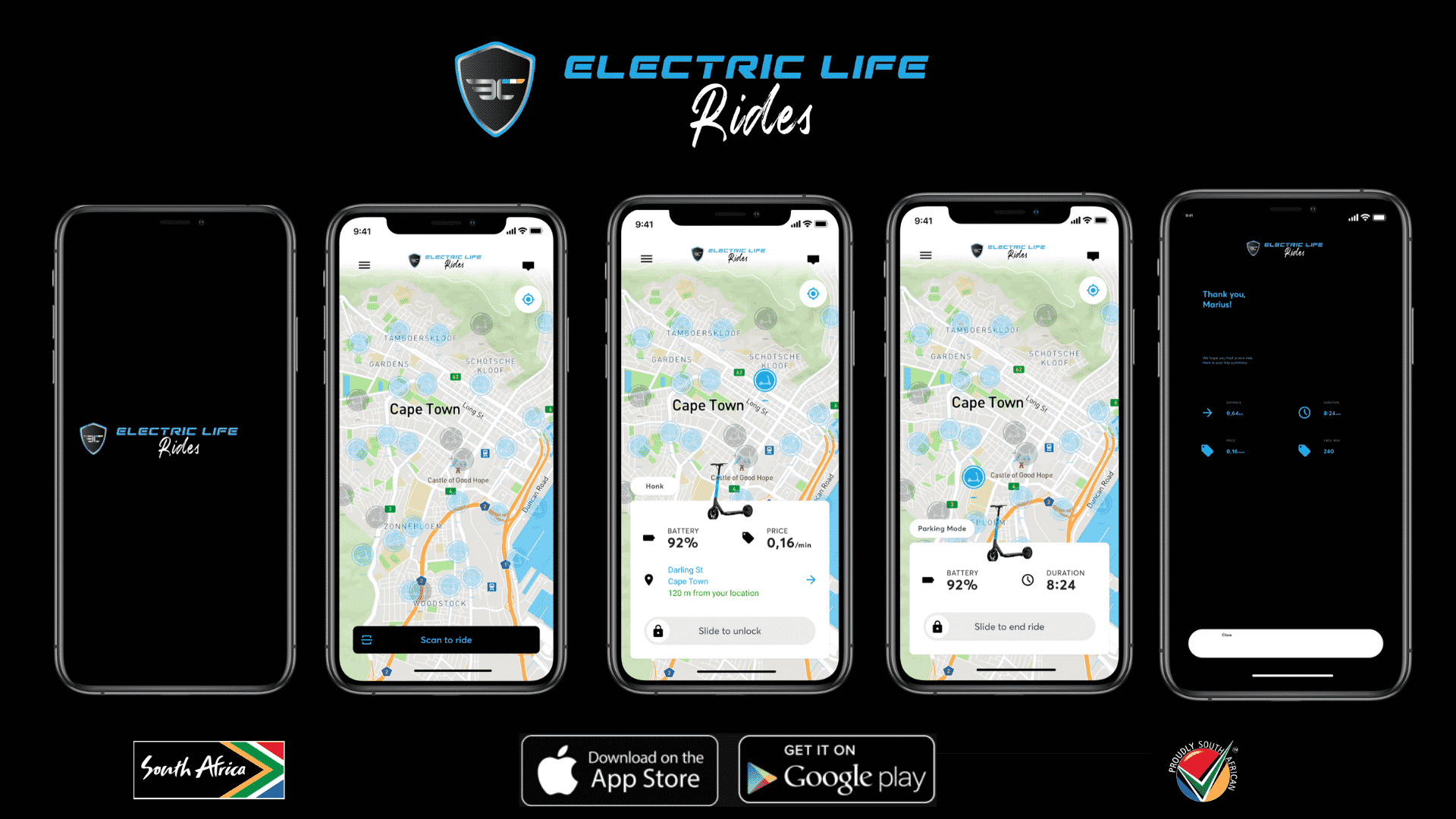 Electric Life Rides Application Showcase