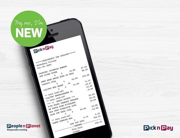 Pick n Pay launches digital receipts